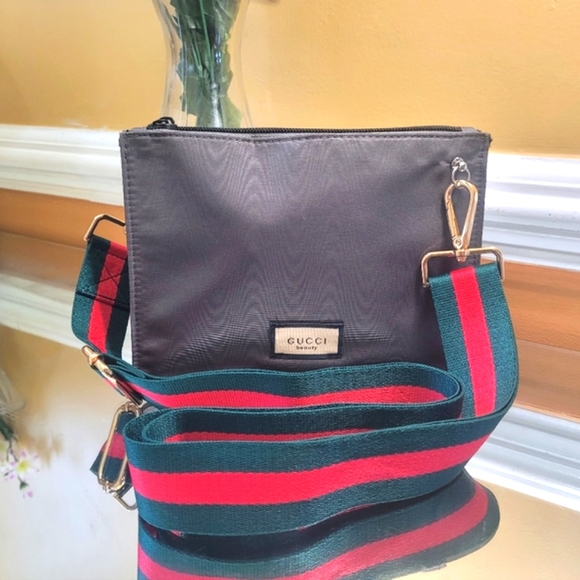 Gucci clutch pouch converted into shoulder bag or cross body